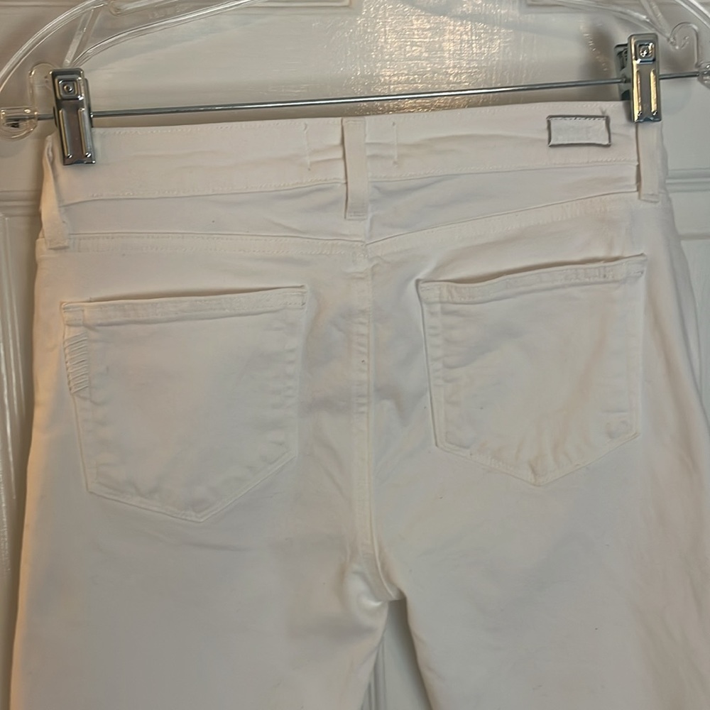 Paige Skyline Straight White Jeans - Picture 4 of 7